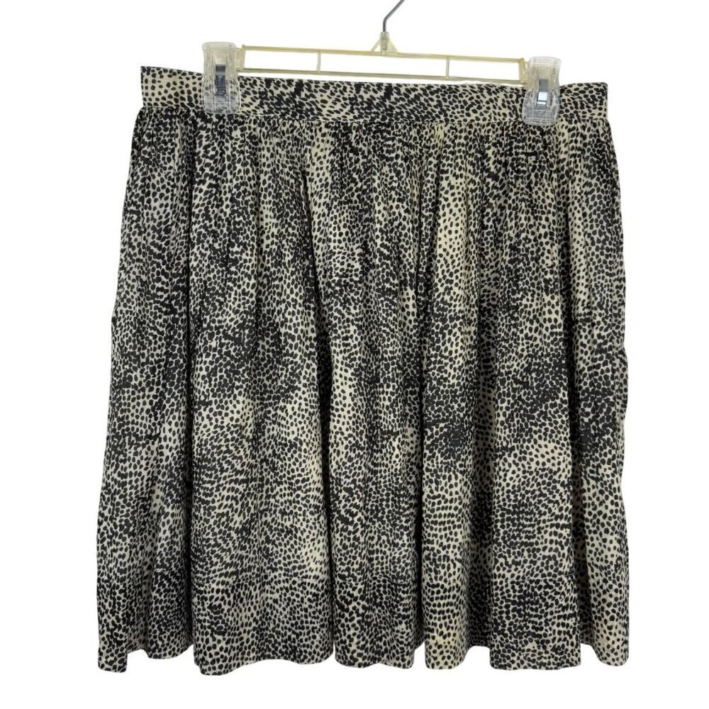 Chaudry KC NEW Mini Skirt Animal Print Size Large Lightweight Lined Neutral